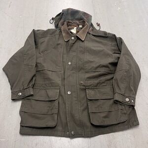 VTG Fieldmaster‎ Men's Field Cargo Nylon Insulated Jacket Dark Green Large